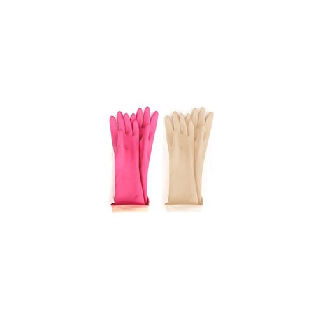(2 pares) guantes de látex de goma para niños, reutilizables, multiusos, impermeables, protección de manos, lavado de platos, l