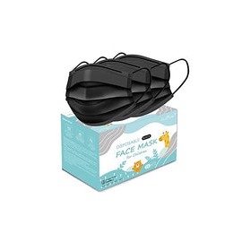 100 máscaras faciales para niños, transpirables, negras, para niños, desechables, para protección, máscara de seguridad, antipo