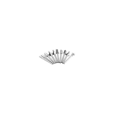 10pcs/Set Fresa de acero de alta velocidad Fresa 1/8 pulg. Vástago de carburo Fresas Brocas Recto Carpintería Tallado Parte Rou