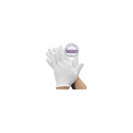 12 pares unisex de algodón blanco suave para eccema, guantes para hidratar las manos secas de algodón blanco (grande)…
