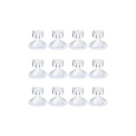 12 piezas de ventosa de tuerca de tornillo totalmente transparente fuerte de 1.78 pulgadas, ventosa transparente de ajuste de m