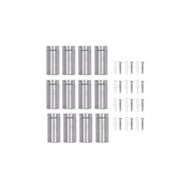 12 Uds. Tornillos de Separación para Letreros de 19x40mm, Soportes para Letreros de Acero Inoxidable, Tornillos con Reemplazo d
