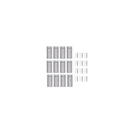 12 Uds. Tornillos de Separación para Letreros de 19x40mm, Soportes para Letreros de Acero Inoxidable, Tornillos con Reemplazo d