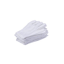 12 unidades/6 pares de guantes de trabajo de algodón blancos de 20,3 cm, talla única
