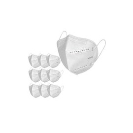 10 Cubrebocas KN95 Termosellados 5 Capas 3D Mascarilla de Maxima Filtracion de Polipropileno Anti-Fluidos, Antibacterial, Anti-