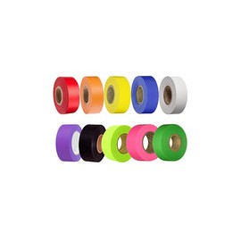 10 Pack Flagging Tape Assorted Colors Non-Adhesive - Multipurpose Surveyors Caution Tape Roll - Neon Marking Tape for Boundarie