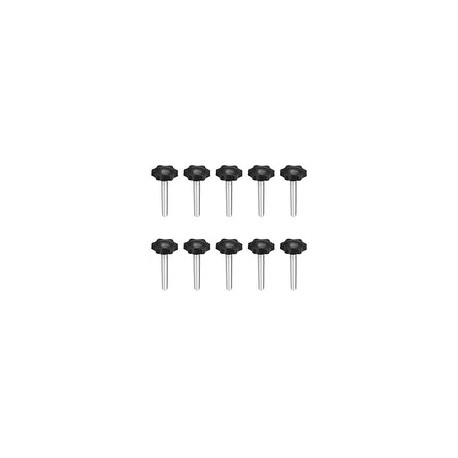 10 piezas de plástico hexagonal de sujeción de mano Gripandles tornillo pomos de extracción rápida manija estrella perilla mach