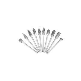 10 Piezas Fresa de Extremo,Juego de Fresas de Carburo de Tungsteno de Vástago de 2,35 mm y Vástago de 1/4"(6 mm) para Amoladora