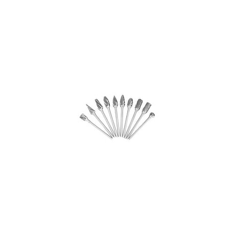 10 Piezas Fresa de Extremo,Juego de Fresas de Carburo de Tungsteno de Vástago de 2,35 mm y Vástago de 1/4"(6 mm) para Amoladora