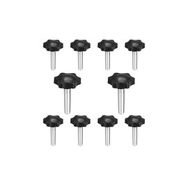 10 pomos hexagonales de plástico para tornillos de extracción rápida (M8-1,25 x 25 mm)