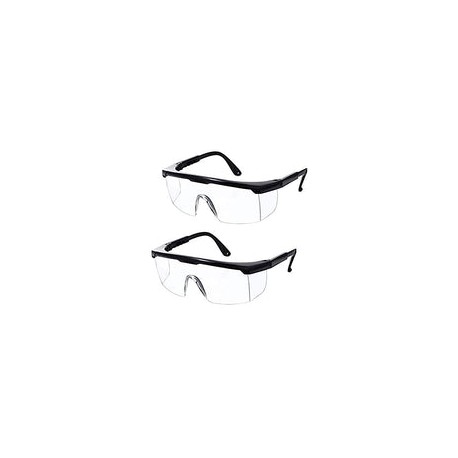 2 Lentes de Seguridad Ajustables, Protectores Médicos Antivirus | Antiempañantes Ultra-Transparentes, Alta Resistencia, Anti-ra