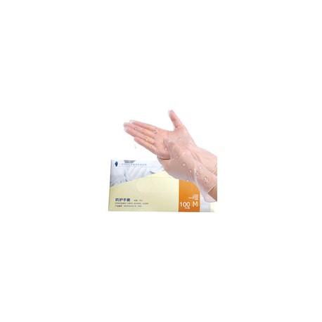 100 guantes desechables de vinilo sin polvo de nitrilo 430 densos transparentes de grado alimenticio sin látex (mediano)