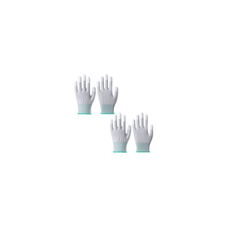 2 pares de guantes antideslizantes antiestáticos con revestimiento de poliuretano, antideslizantes, duraderos, transpirables, p