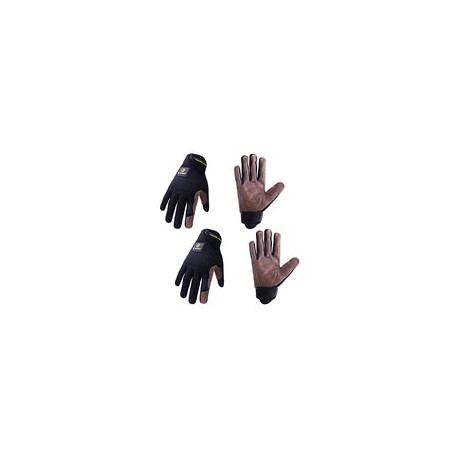 2 pares de guantes de trabajo de cuero para hombres y mujeres, guantes de trabajo de seguridad de utilidad, guantes de jardiner