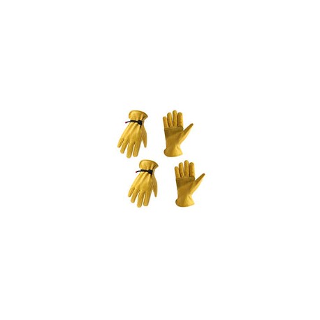 2 pares de guantes de trabajo de cuero para hombres y mujeres, guantes Rigger para conductores, trabajos de jardín, jardinería 