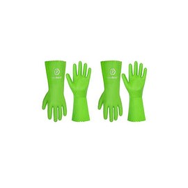 2 pares de guantes resistentes a los químicos, NBR y PVC de doble revestimiento de seguridad, guantes de trabajo de seguridad, 