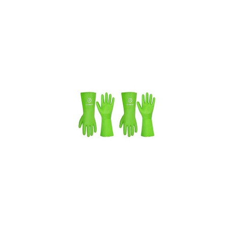 2 pares de guantes resistentes a los químicos, NBR y PVC de doble revestimiento de seguridad, guantes de trabajo de seguridad, 