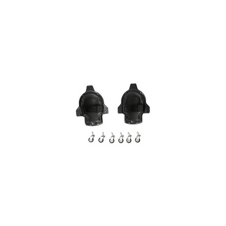 2Pcs Rodilleras de Seguridad Rodantes ABS Protector de Rodilla Multifuncional con Rueda Universal(negro)