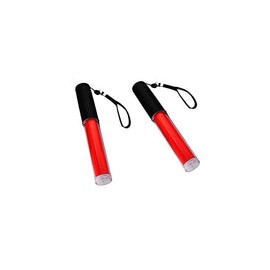 2 Piezas Bastón Del Tráfico Linterna Luces De Seguridad 2 Modos De Flasheo 10 Pulgadas 3 AA-Size Batteries (No Incluido)