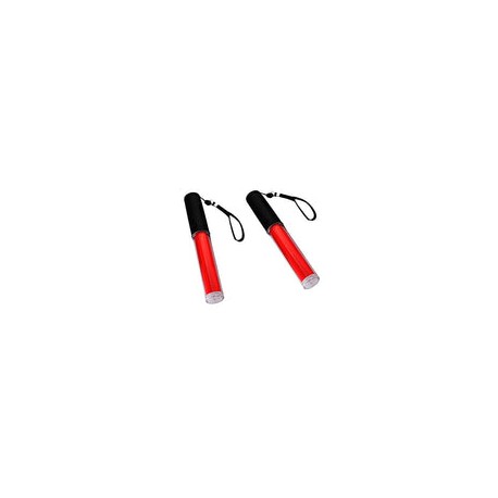 2 Piezas Bastón Del Tráfico Linterna Luces De Seguridad 2 Modos De Flasheo 10 Pulgadas 3 AA-Size Batteries (No Incluido)