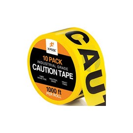 2 rollos de cinta de precaución – 2 rollos – 1000 pies x 3 pulgadas de ancho cada uno – cinta de seguridad amarilla para alta v