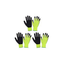 3 pares de guantes de jardinería para niños de 2 a 13 años, guantes de jardín con revestimiento de goma para niños y niñas, gua