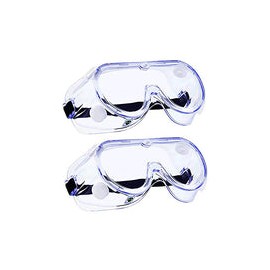 2-pc Gafas De Protección De Seguridad,polvo Gafas Splash Respirable Gafas Selladas Para Ojos Envolventes Anti-niebla Transparen
