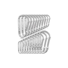 2.7" Aluminum D Ring Carabiners Clip D Shape Spring Loaded Gate Small Keychain Carabiner Clip Set for Outdoor Camping Mini Lock