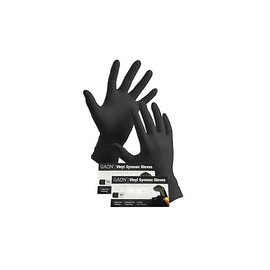 200 Guantes De Vinil Synmax Libre De Latex y Nitrilo Vinyl No Esteril (Small, Negro)