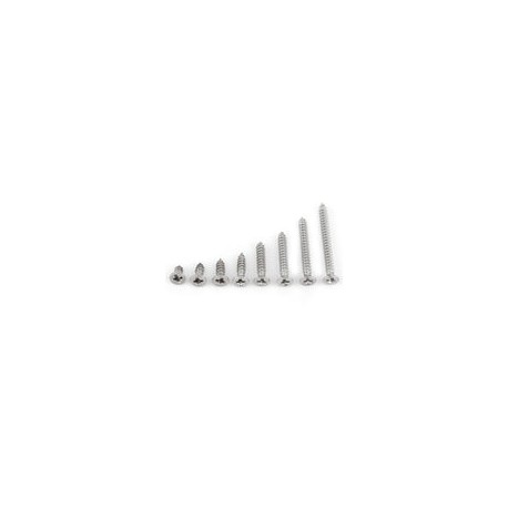 200PCS M3 Tornillos Autorroscante de 304 Acero Inoxidable Tornillos de Flat Cabeza Kit de Tornillos de Surtido Tornillos de Cab