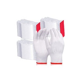 36 pares de guantes de trabajo de algodón, tejido ligero, de seguridad, algodón grueso. Guante de seguridad elástico