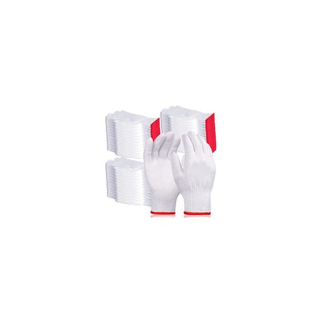 36 pares de guantes de trabajo de algodón, tejido ligero, de seguridad, algodón grueso. Guante de seguridad elástico