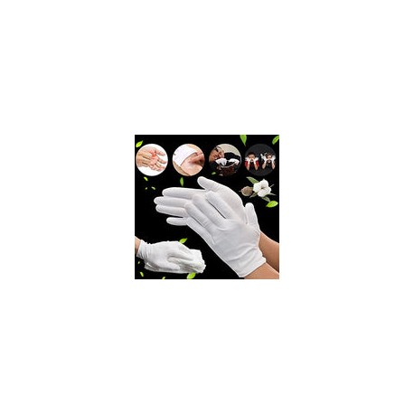 24 guantes blancos de algodón para manos secas hidratantes durante la noche, guantes de eccema para niños, guantes para dormir 
