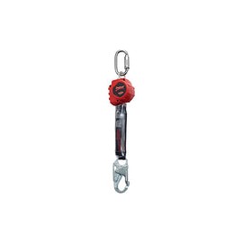 3M Protecta 3100403 Lifeline Rebel - Red autoretráctil de 18 m, gancho de acero y mosquetón, negro/rojo