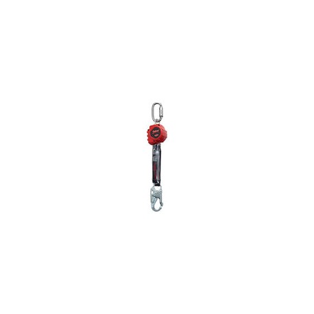 3M Protecta 3100403 Lifeline Rebel - Red autoretráctil de 18 m, gancho de acero y mosquetón, negro/rojo