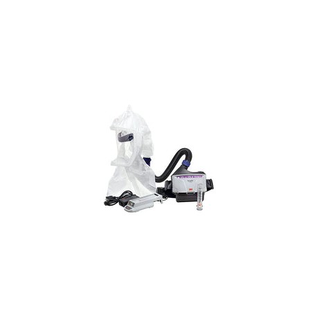 3M Respirador PAPR, kit de respirador purificador de aire Versaflo TR-300N+ ECK, fácil de limpiar, capucha desechable, farmacéu