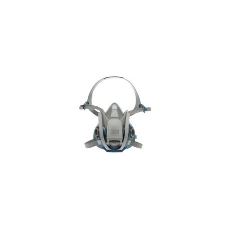 3M Rugged Comfort Quick Latch Half Facepiece Reusable Respirator 6503QL/49492, Large, Gray/Teal