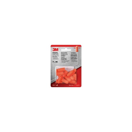 3M Safety Tapones desechables para los oídos, 7 pares (92077-80025T)