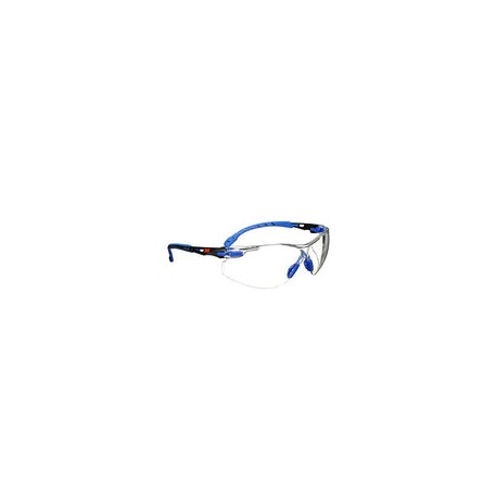 3M Solus 1000 Series - Lentes protectores con revestimiento antivaho Scotchgard, Gafas de seguridad, Negro/armazón azul, lente 