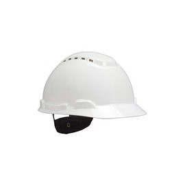 3M Sombrero duro, blanco, ligero, ventilado, indicador UV, trinquete ajustable de 4 puntos, H-701V-UV