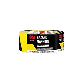 3M, Cinta para Ductos, Advertencia de Peligro, Color Negro con Amarillo, 48 mm x 22,8 m