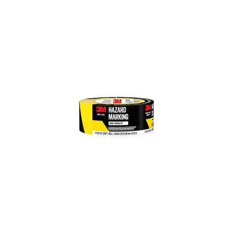 3M, Cinta para Ductos, Advertencia de Peligro, Color Negro con Amarillo, 48 mm x 22,8 m