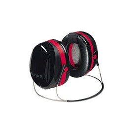 3 M mmmh10b e a r Peltor optime 105 behind-the-head orejeras con auriculares, 29 NRR  , color rojo/negro, Rojo/Negro