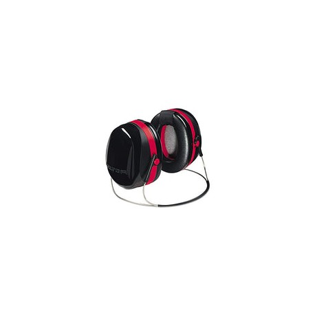 3 M mmmh10b e a r Peltor optime 105 behind-the-head orejeras con auriculares, 29 NRR  , color rojo/negro, Rojo/Negro