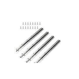 4 bisagras de piano de 12 pulgadas, bisagras continuas y de piano de acero inoxidable 304 resistente, 0.04 pulgadas de grosor, 
