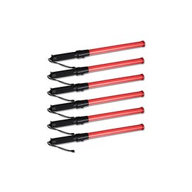 6 varitas de tráfico de señal de 21 pulgadas, varita de seguridad para control de tráfico, bastón iluminado multifunción LED co