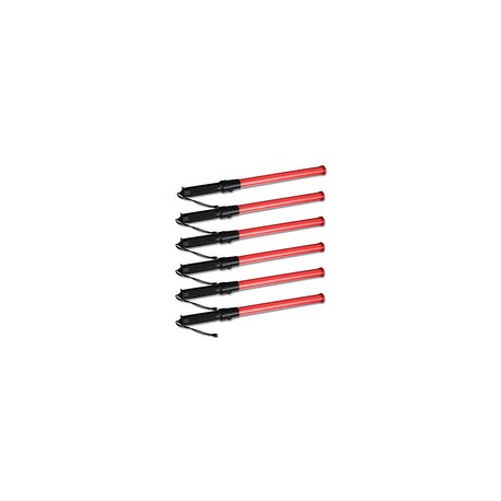 6 varitas de tráfico de señal de 21 pulgadas, varita de seguridad para control de tráfico, bastón iluminado multifunción LED co