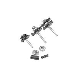 7 Uds 45 ° broca de enrutador de inglete de bloqueo de aleación dura 3 dientes en forma de T juego de brocas de enrutador de ma