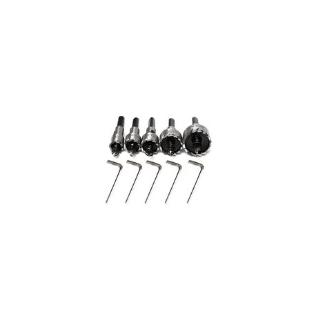 5 Piezas Sierras Perforadoras, MTQ Juego de Brocas 16-30mm, Inoxidable Agujero Herramientas Cortadora, Agujero de Acero de Alta