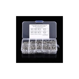 800 Piezas M2 Tornillos Autorroscantes Tornillos de Cabeza Cruzada Tornillos de Cabeza plana Sujetadores Tornillos de Madera de